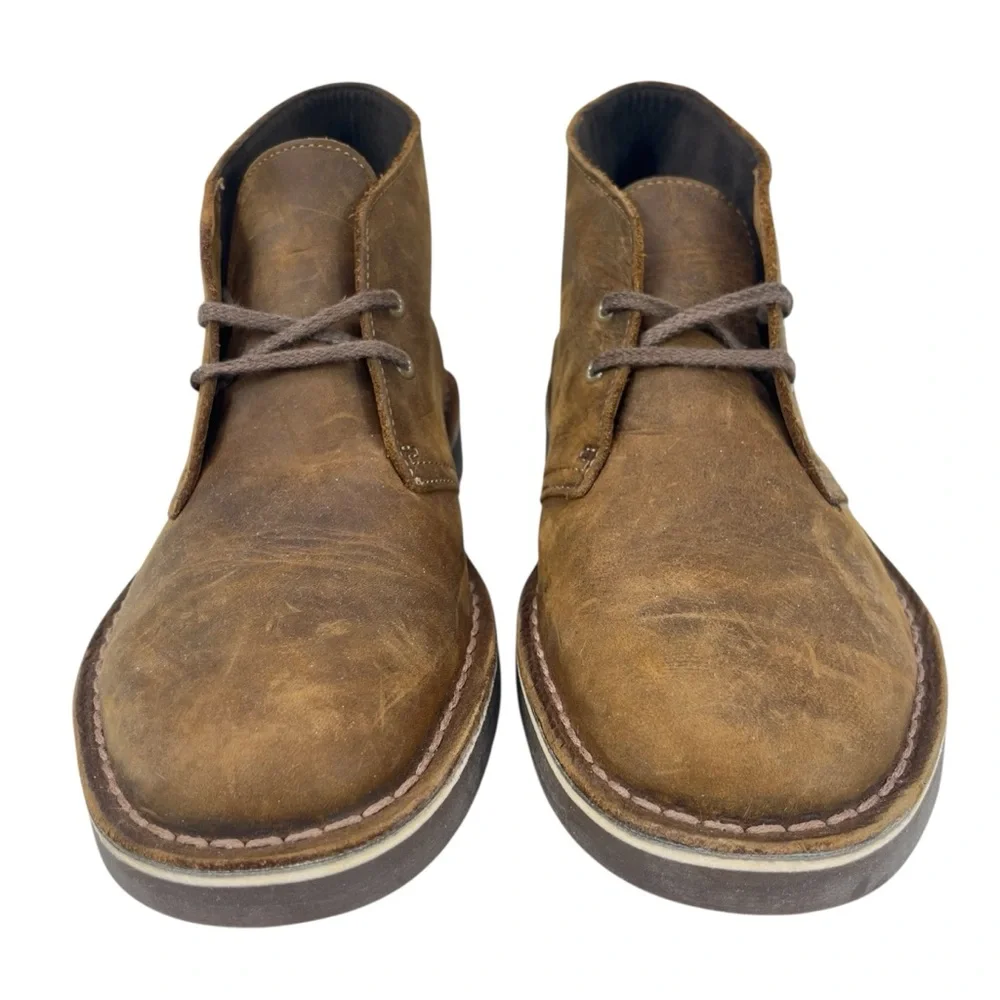 Clarks Men’s 7M Desert Boots Brown‎ Leather Chukka Classic Crepe Sole 26082286